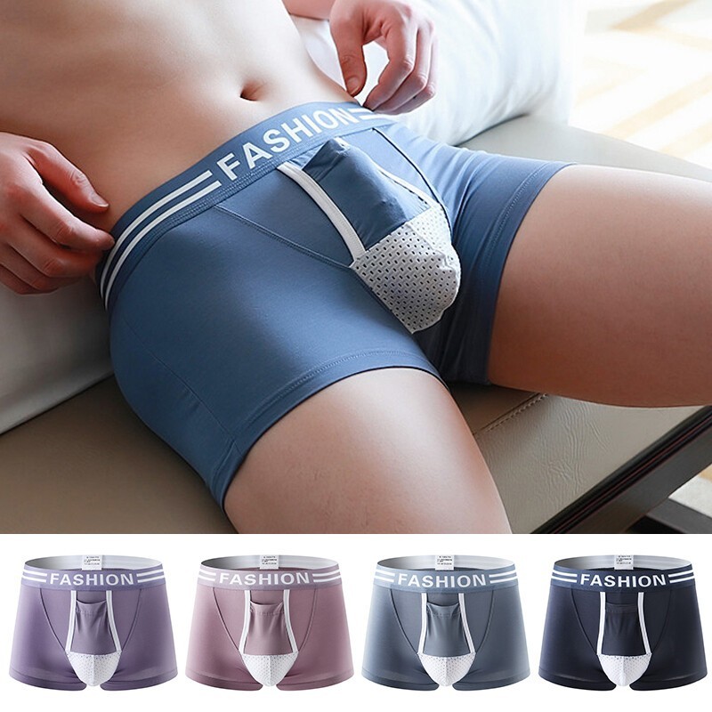 Men's Underwear Testicle Support Bag Function Separate Convex U-shaped Modal US