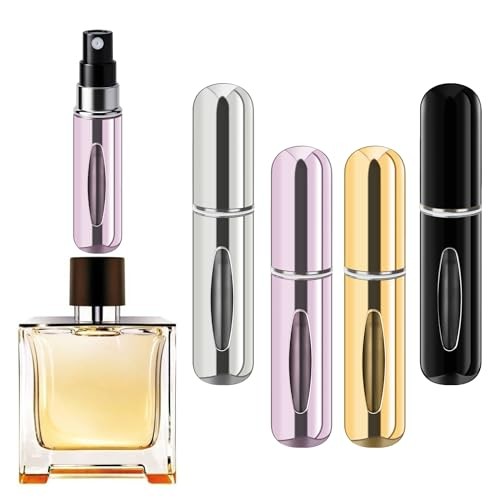 Refillable Perfume Portable Atomizer Bottle Silver, Pink, Gold, Black