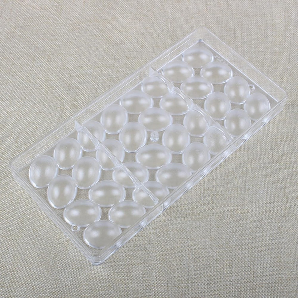 Pack of 2 Chocolate Candy Mold PC Polycarbonate Scraper Cube Oval Egg Baking