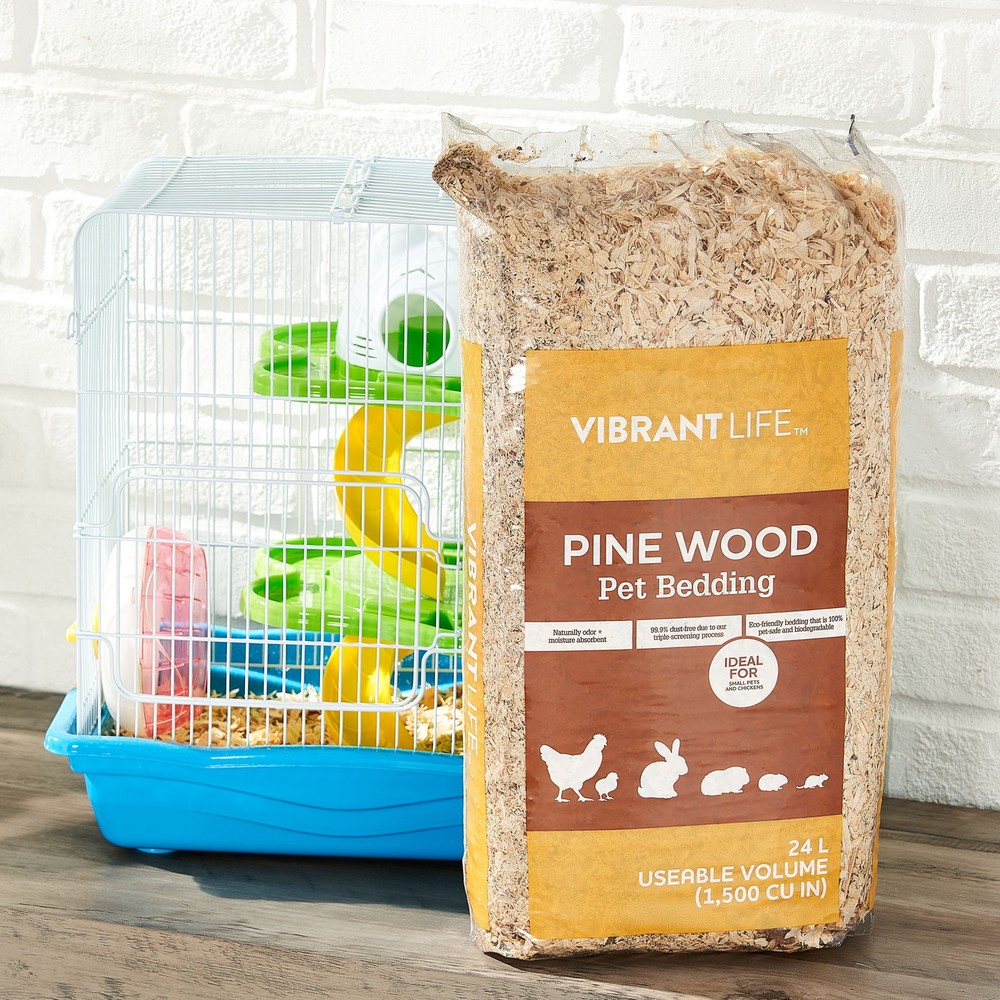 2 pack Pine Pet Bedding for Small Pets and Chickens, 24 L