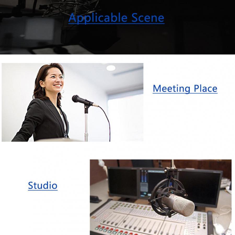 Microphone Tripod Stand with Boom Arm Adjustable Height Short Floor Mic Stand