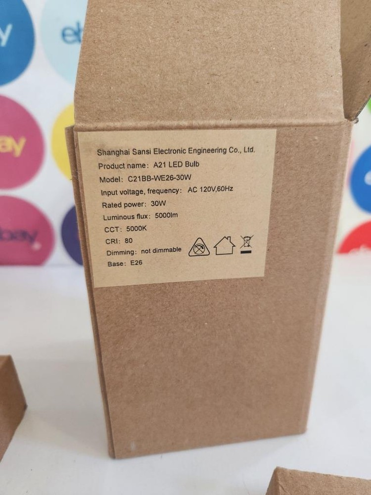 Daylight LED Light Bulb 300 Watt Equivalent Non-dimmable E26 Base 30W Power 5000