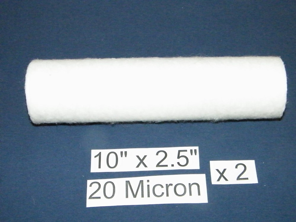 2 Sediment Water Filters 20 Micron 10 x 2.5 RO Whole House Aquarium Purtrex USA