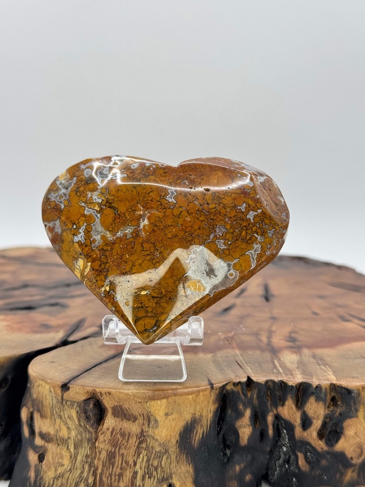 Mosaic Jasper Heart with Druzy