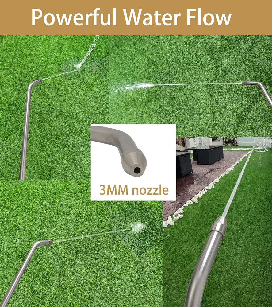 All Metal RV Water Heater Tank Rinser | RV Hot Water Tank Flush Wand | Cleanses