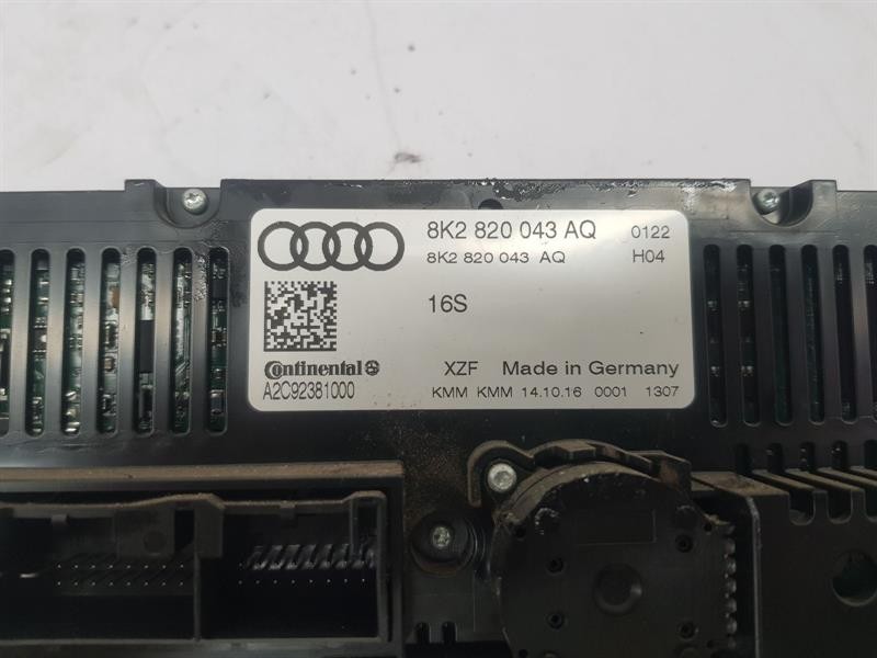 2017 AUDI Q5 HEATER CONTROL PANEL ASSEMBLY 8K2820043AQ