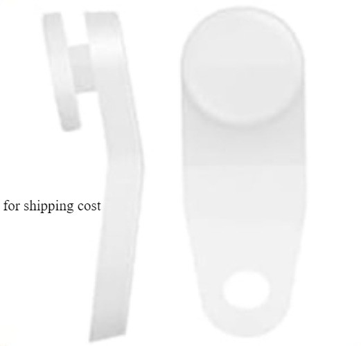 1 White Plastic Snap-in, used