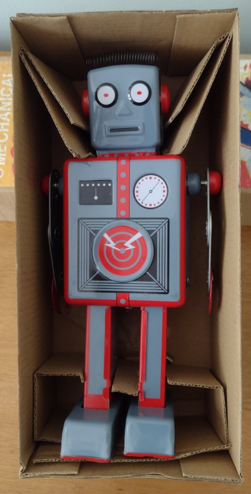 Schylling MS384 Tin Wind-Up Mechanical Robot NEW IN BOX