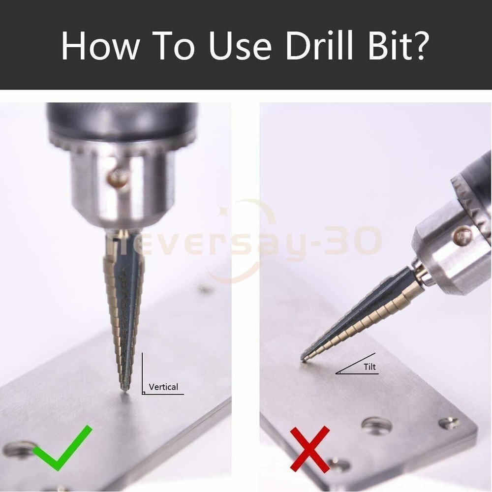 HSS 6PCS Titanium Step Drill Bit Set W Automatic High Speed Steels