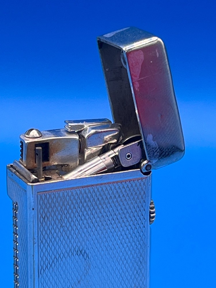 1963 Dunhill Rollagas Silver Filled Barley PIPE and CIGAR Lighter,