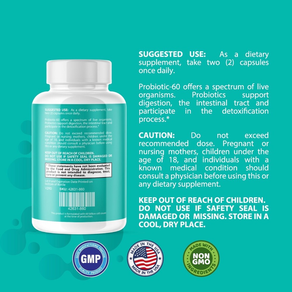 Gutoptim- Digestive Support- 5 Bottles- 300 Capsules