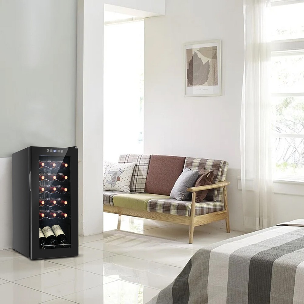 18 Bottle Wine Cooler Fridge Beverage Chiller with Temperature Control
