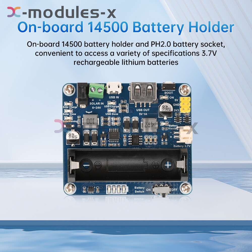 Power Manager Module for 6V~24V Solar Panel Support MPPT USB Battery Charging