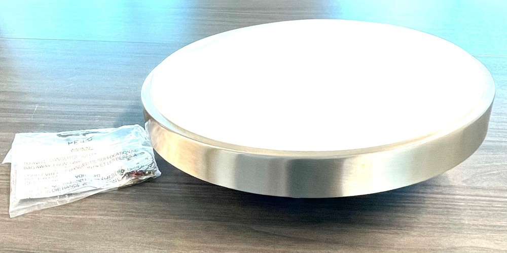 Sunset Light 14" LED Ceiling Mount Flush 24W Satin Nickle Modern Light