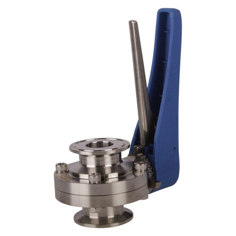 Butterfly Valve | Tri Clamp 1 inch Trigger Handle/Silicone Seat (2 Pack)