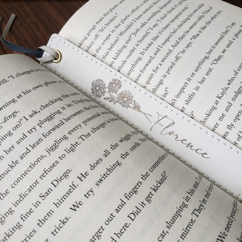 Customized Long Leather Bookmark - Perfect Reader Gift for her and him