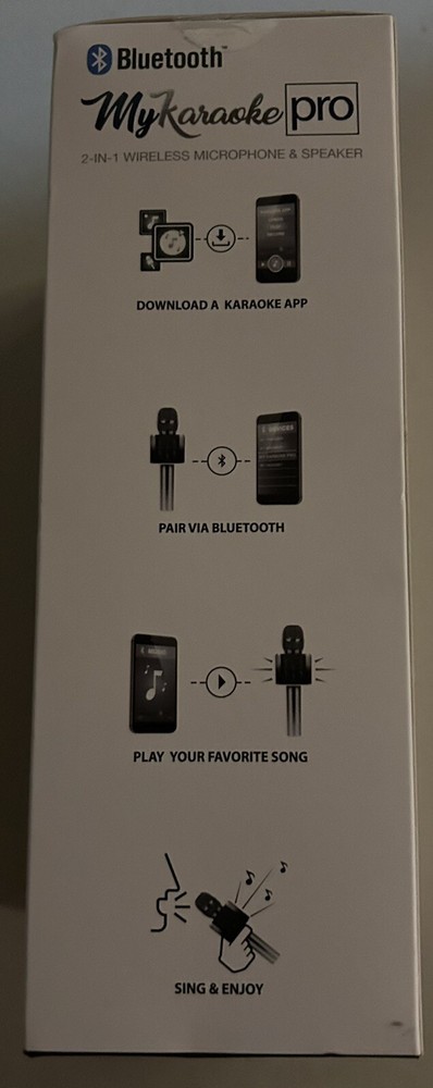 MY KARAOKE PRO 2-in-1 WIRELESS BLUETOOTH MICROPHONE