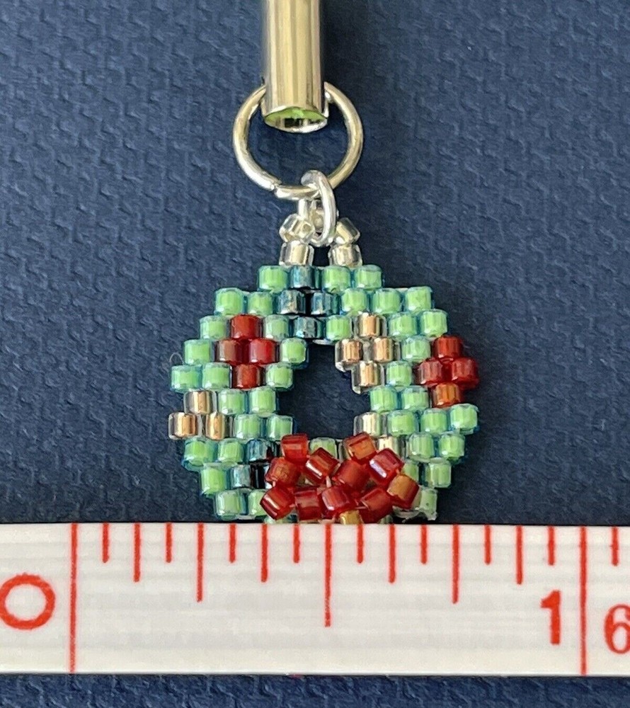 WREATH Charm Miyuki Delica Christmas multicolor
