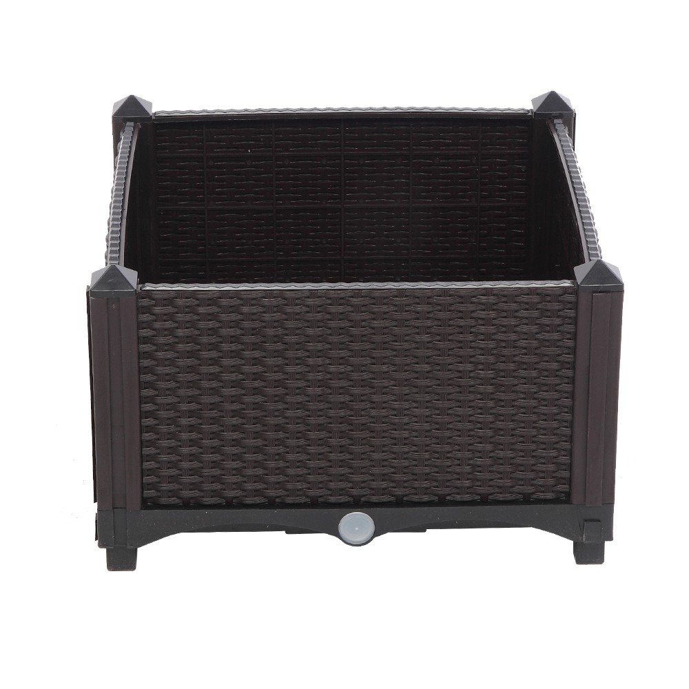 2pcs Free Splicing Injection Planting Box Brown