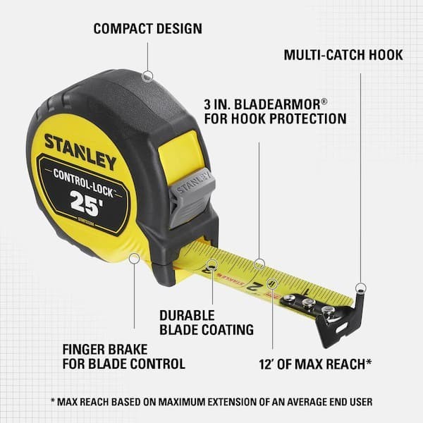 25 Ft. Control Lock Tape Measure (2-Pack)
