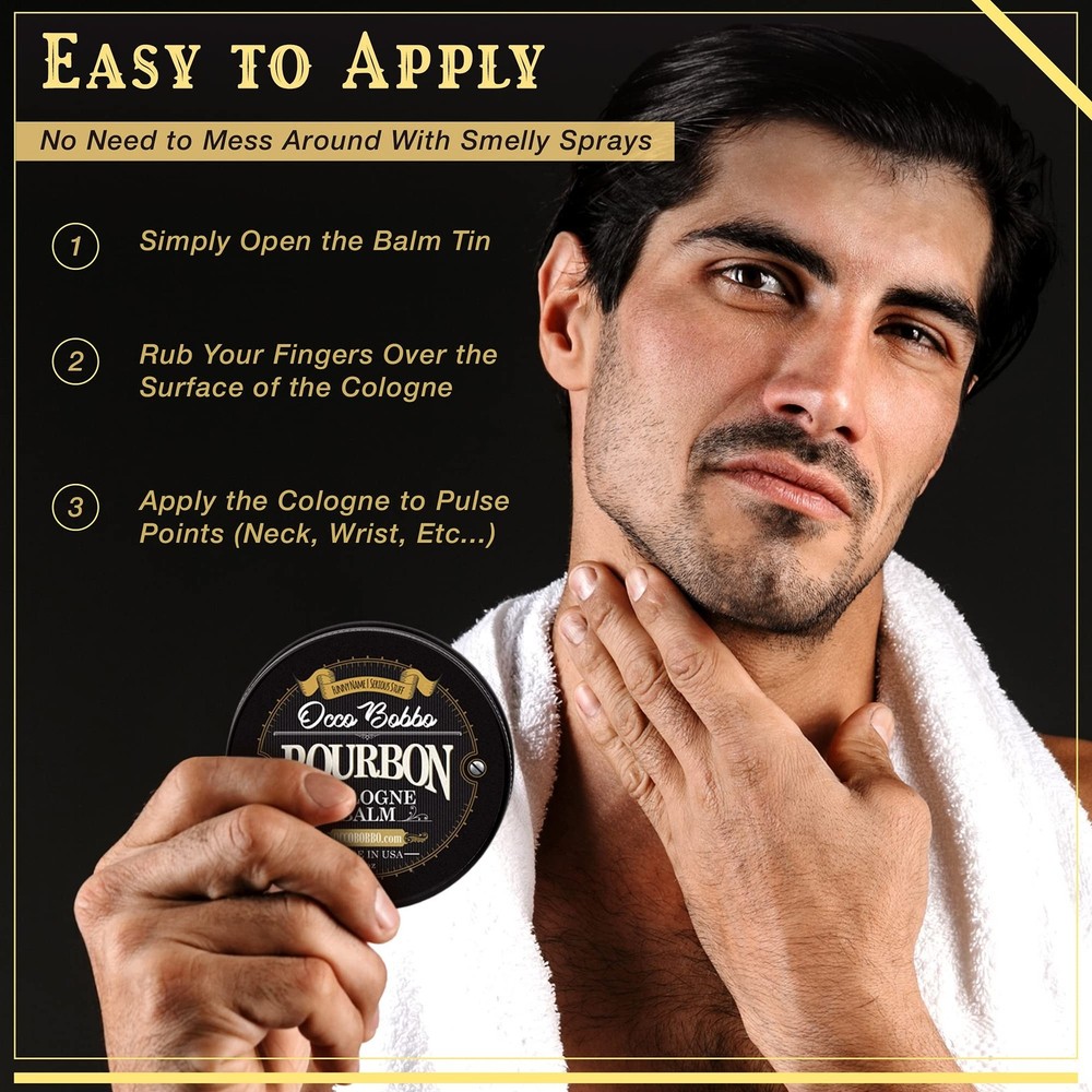 Occo Bobbo - Solid Cologne Bourbon and Sandalwood Scent. Solid Bourbon Cologn...