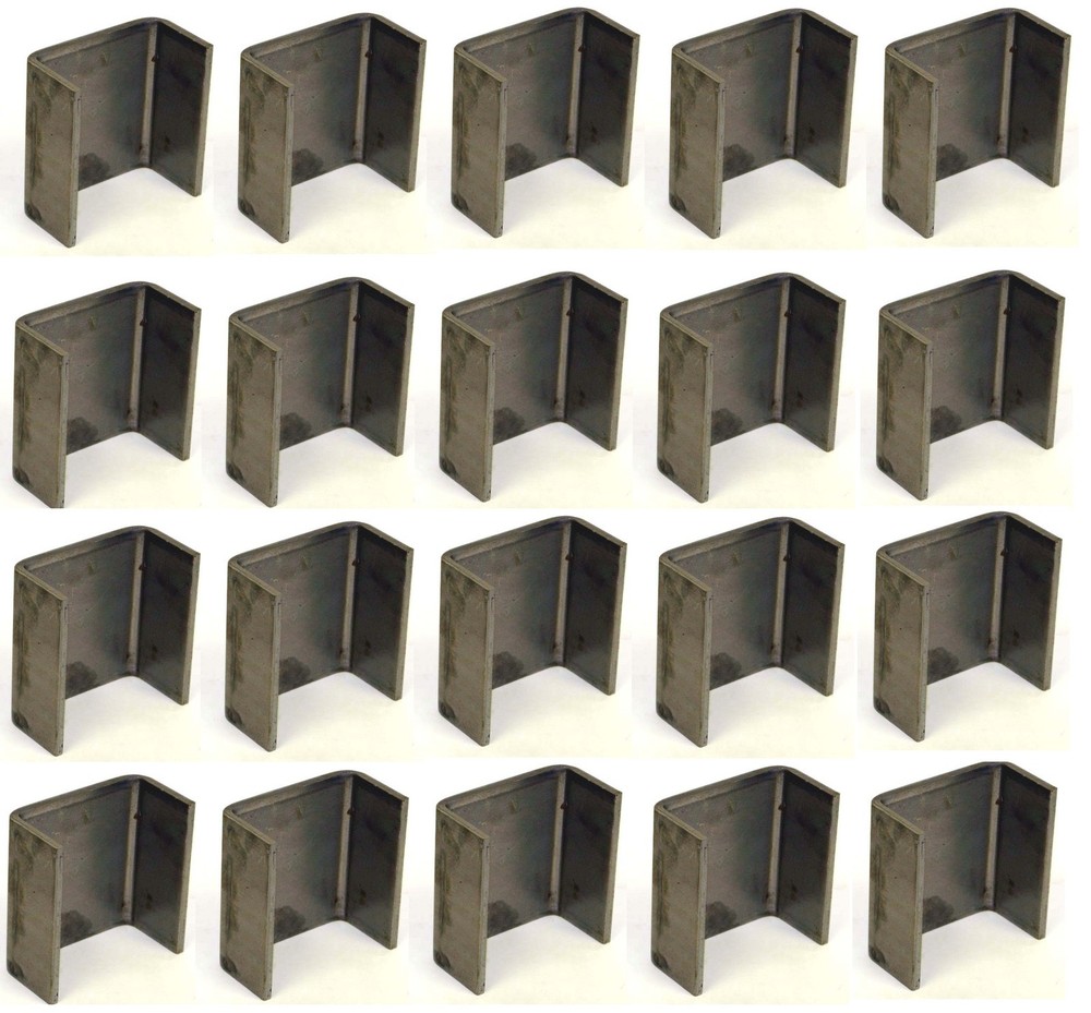 20 Pack – 2×4 Weld-On Steel Stake Pockets – 7-Gauge / 3⁄16" Flatbed Trailer Side