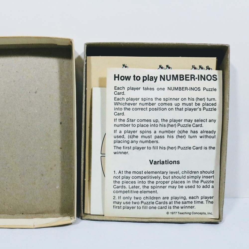 1977 Teaching Game Number-Inos