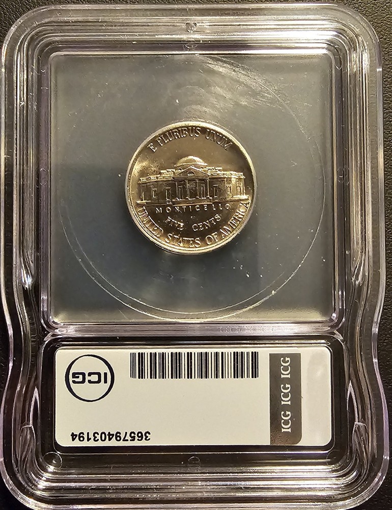 1987-D Jefferson Nickel MS67 Full Steps ICG