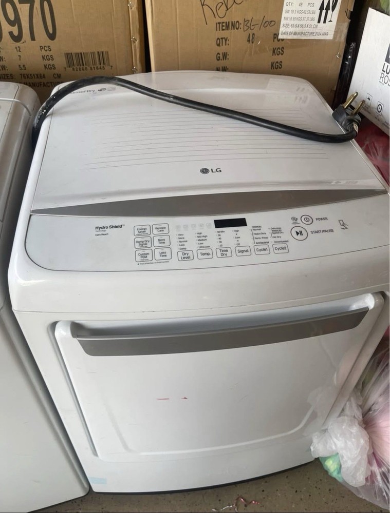 LG Smart Drum Hydro Shield Top-Loading Electric Washer & Dryer Set White