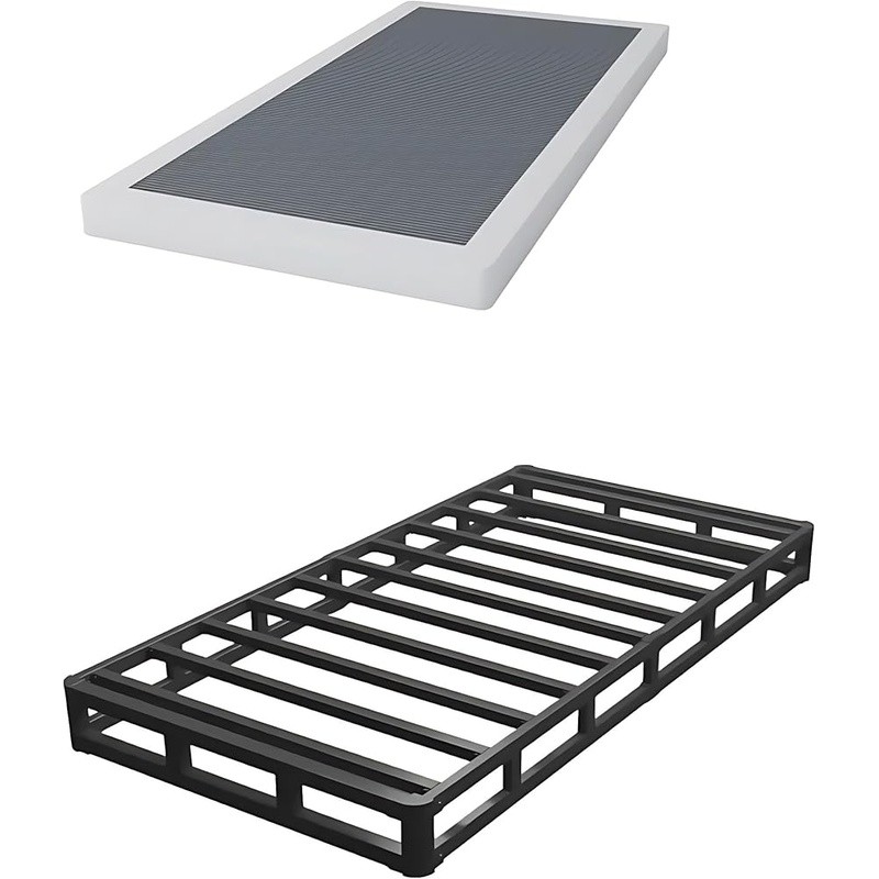 Sturdy Twin Box Spring Metal Frame Durable Support Quiet Easy Assembly 4 Inch