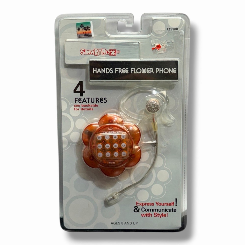 SmartBox Hands Free Flower Phone Orange 4 Features Communicate With Style