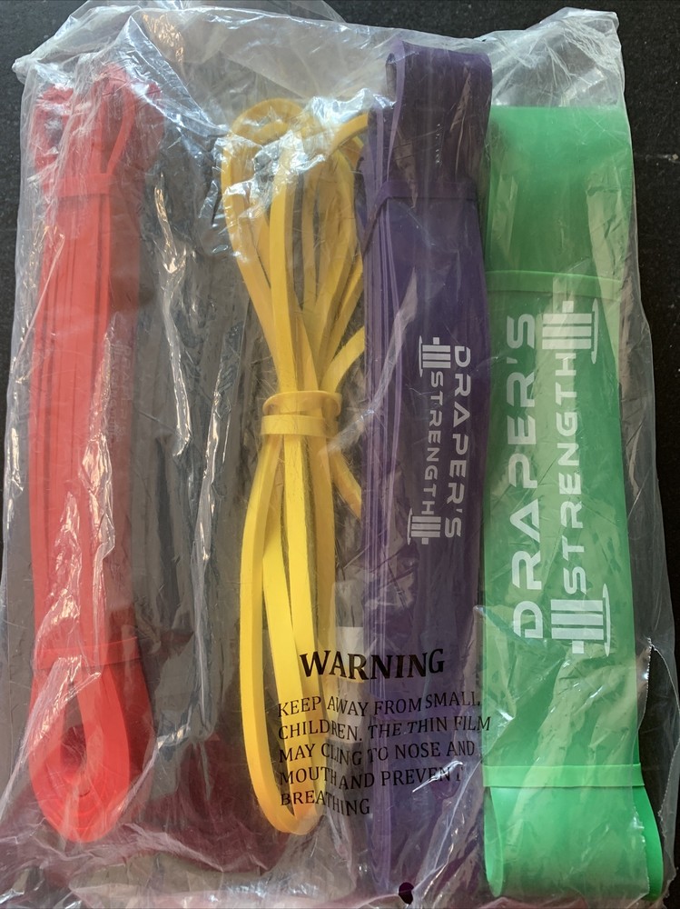 Draper's Strength Heavy Duty Resistance Stretch Loop Bands - Missing Blue Band