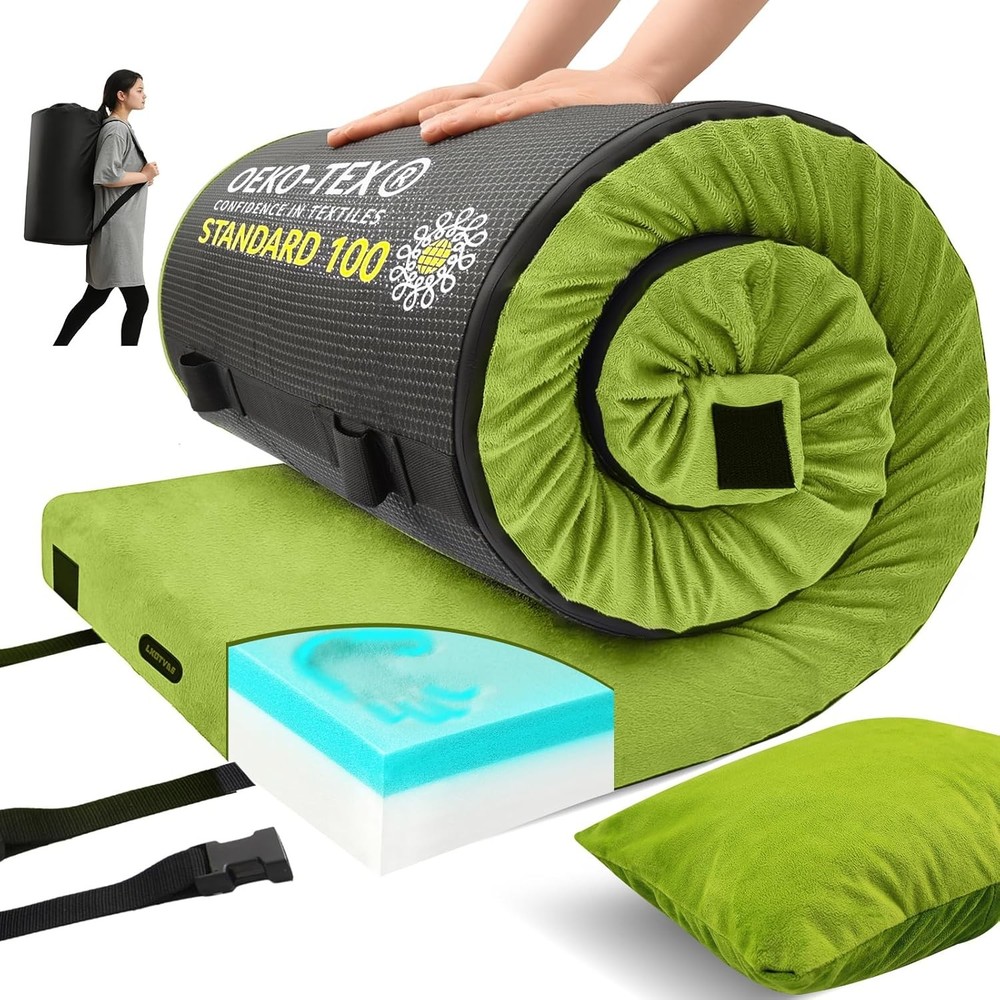 Memory Fo Cping Mattr pad, fortable Thi Floor Sleeping Mat for