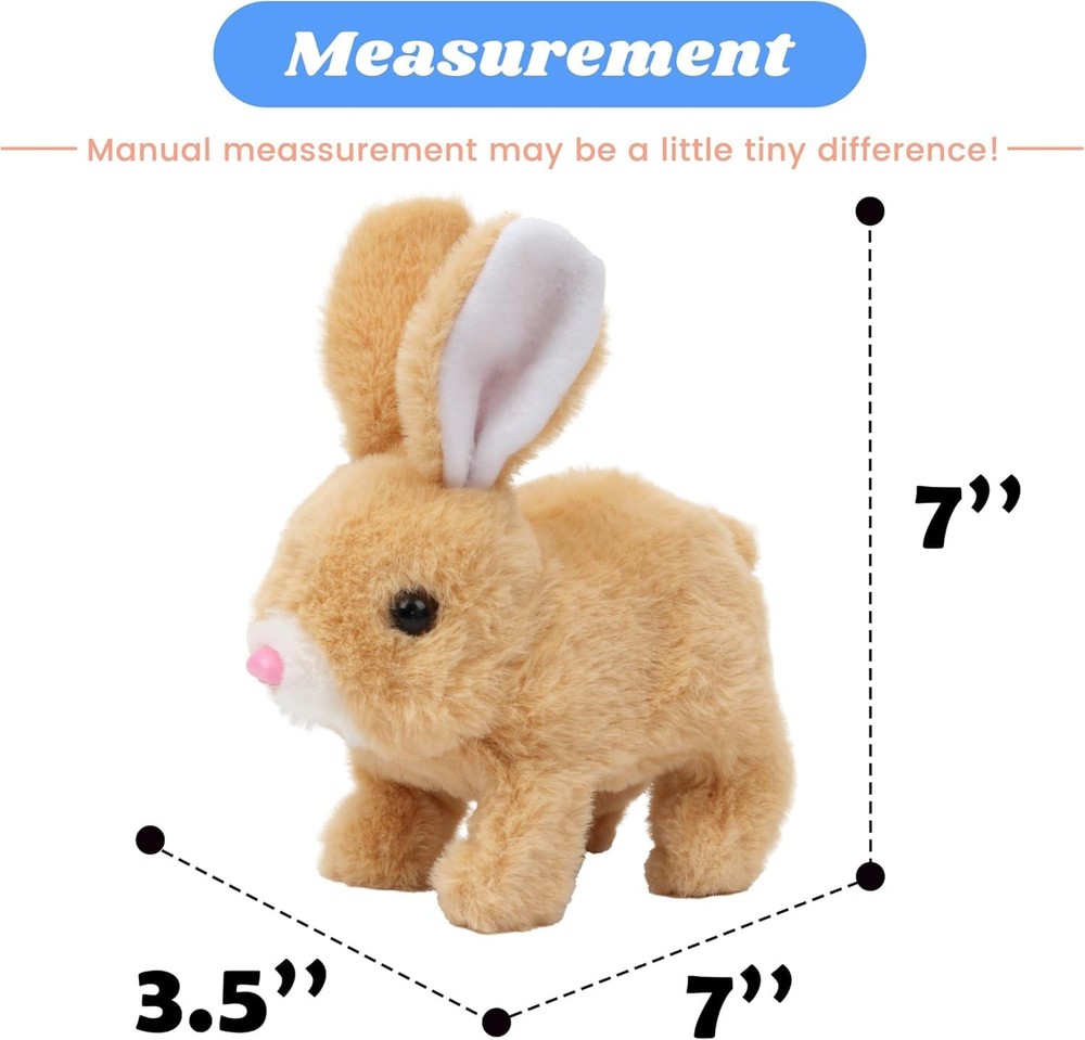 Hopping Bunny Toy, Easter Rabbit Interactive Electronic Pet Plush Bunny Toys ...