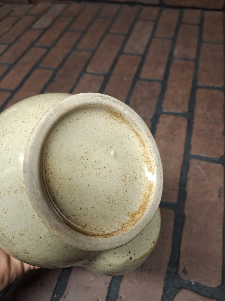 Vintage Etain Veritable Stoneware Olive Container