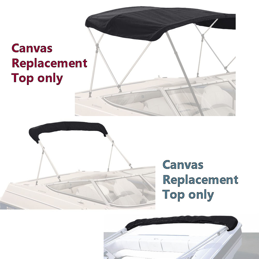 4 Bow 8 ft Pontoon Bimini Top Replacement Canvas Cover with Boot without frame