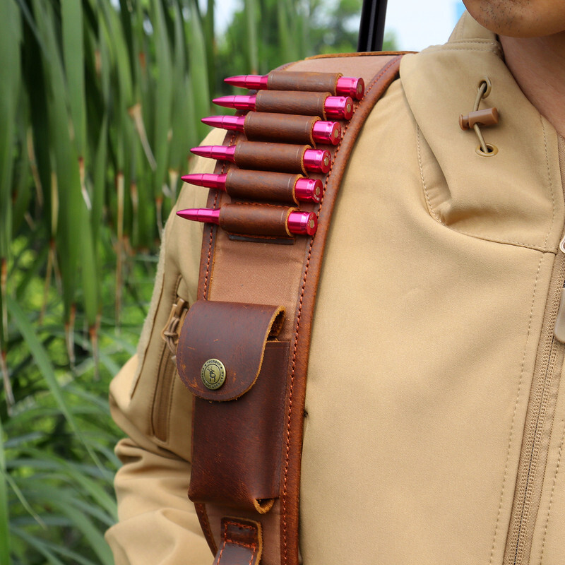 Adjustable Rifle Sling with Swivel - Accessories Pouch & Shooting Rest Loop