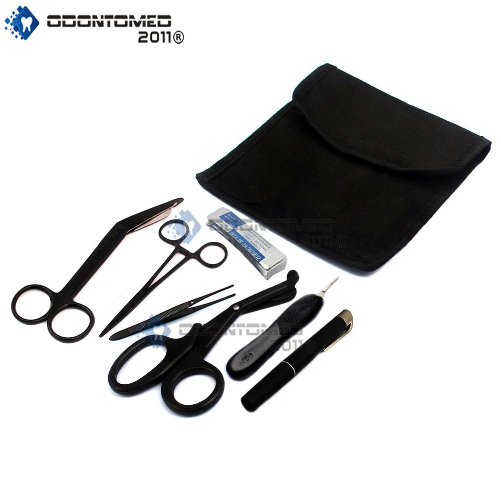 17 Piece First Responder Tactical Kit Shears EMT/Scissors Combo Pack W/Holster