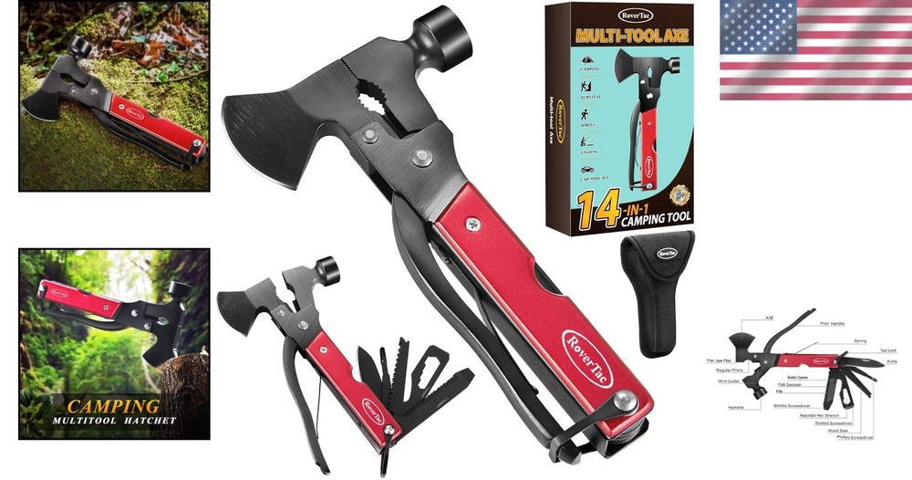 Stainless Steel Multitool Axe - Essential Camping Companion