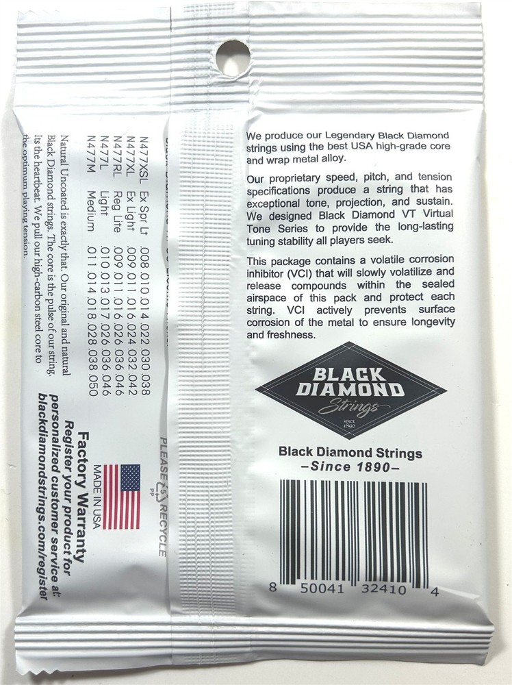 Black Diamond Guitar Strings Electric Extra Light .009-.042