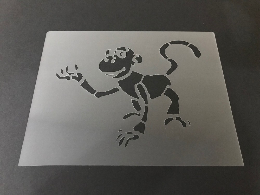 Monkey #5 Stencil 10mm or 7mm Thick, Ape, Monkeys, Jungle, Chimpanzee