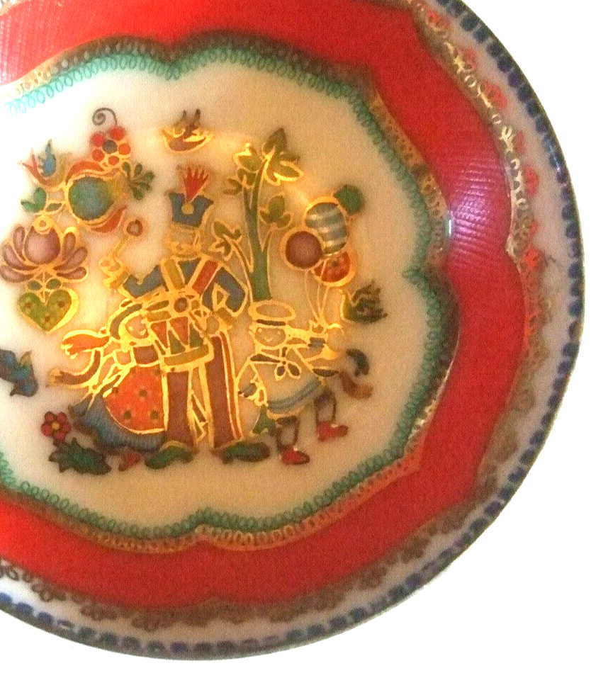 Austrian Enamel Bowl Soldier with Child