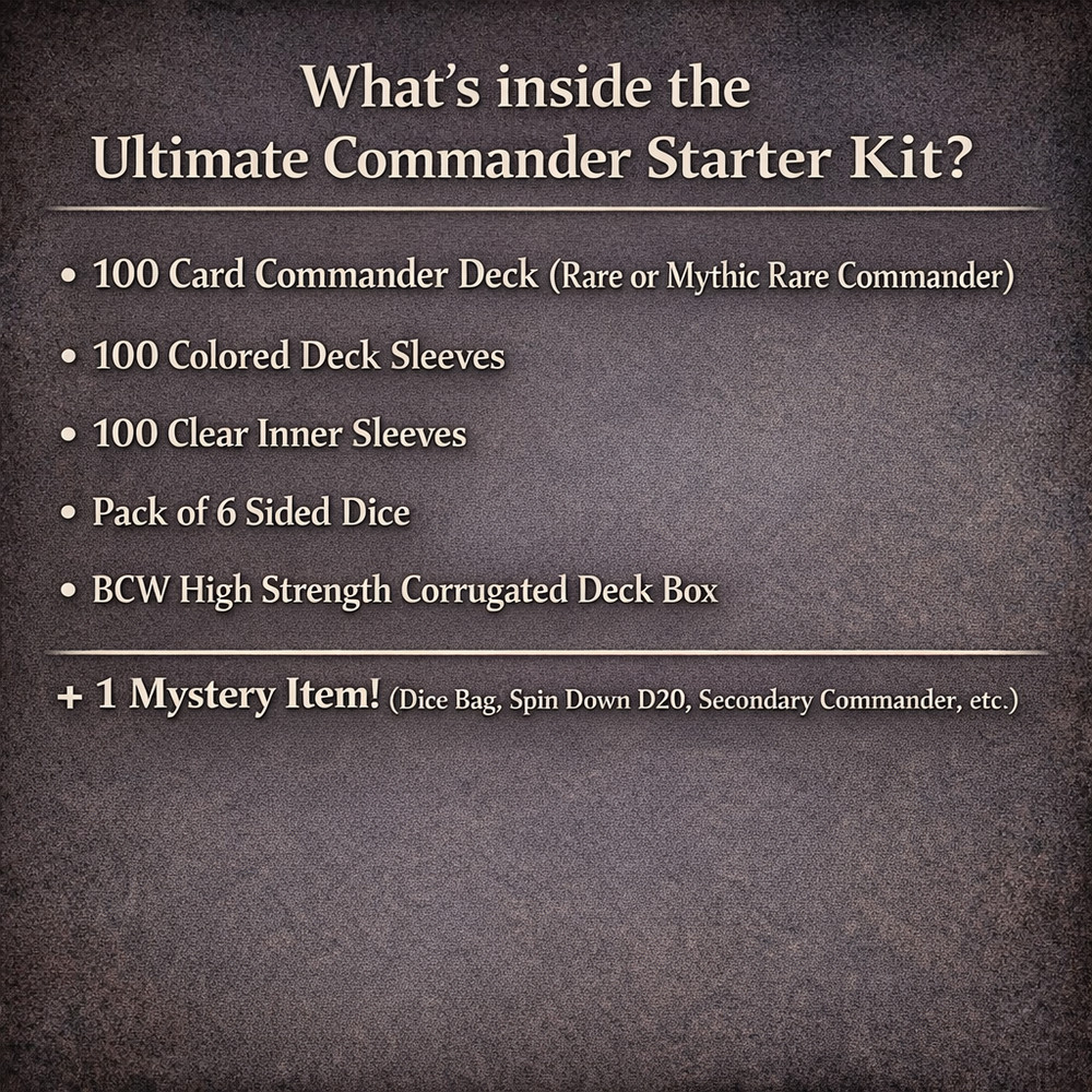THE ULTIMATE MTG COMMANDER STARTER KIT!