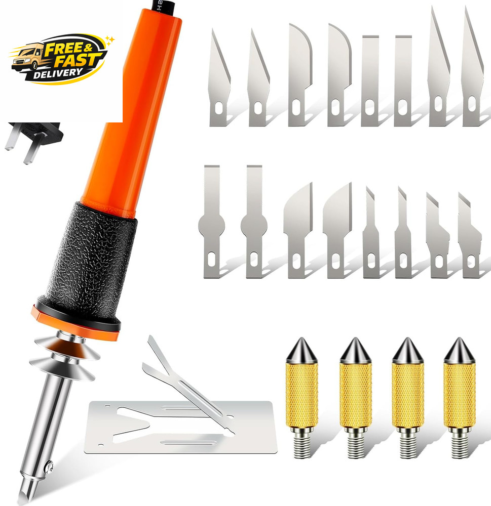 22 Pieces Electric Hot Cutter Tool Kit Include Heated Plastic