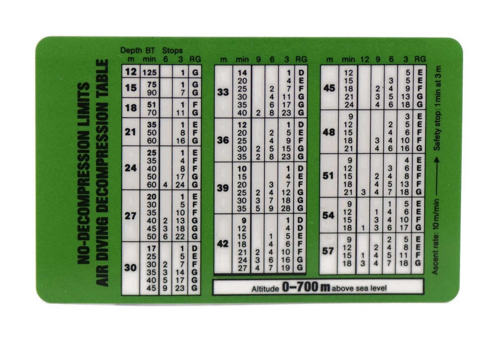 Rolex Buehlmann Dive Card