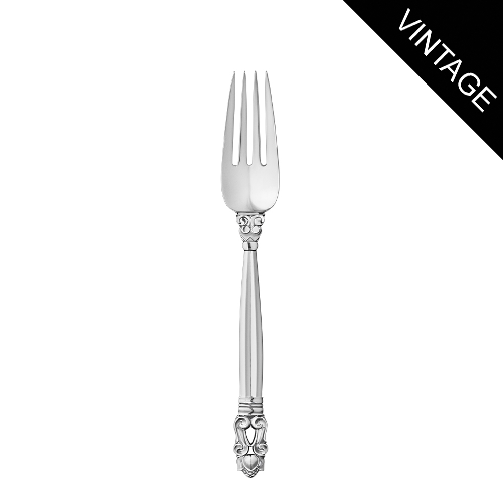 Georg Jensen Silver Luncheon Fork - Acorn/ Konge