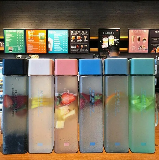Aesthetic Portable Square Water Bottle