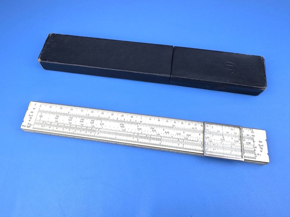 Vintage Soviet Logarithmic Engineer Student Slide Rule Ruler