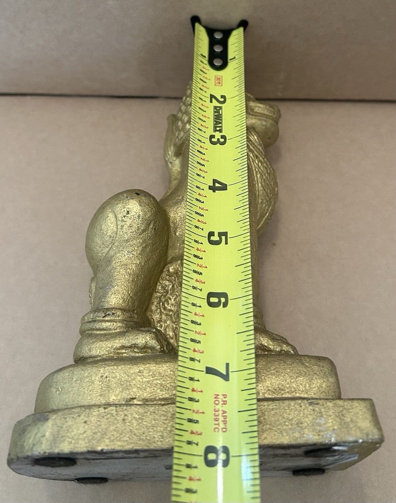 VINTAGE STONEWARE/CHALKWARE FOO DOG BOOKENDS.