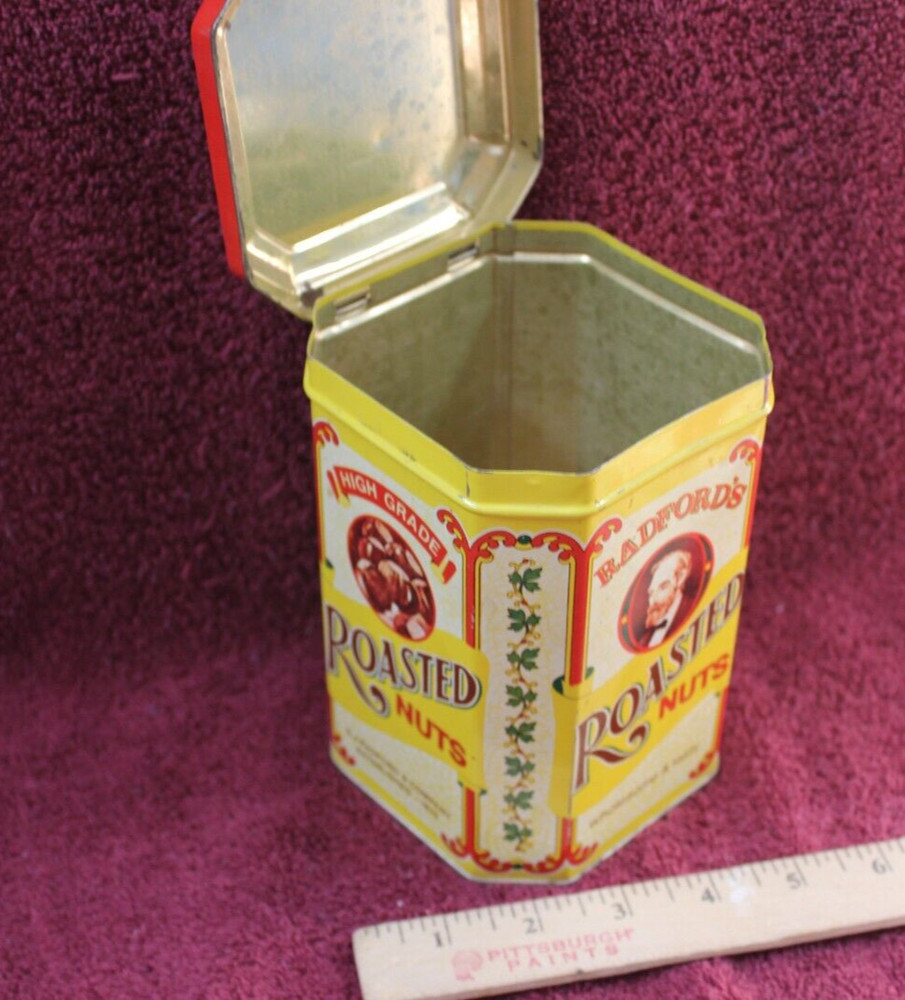 Radford's Roasted Nuts Hinged Lid Tin - Empty